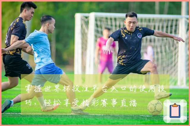 掌握世界杯投注平台入口的使用技巧，轻松享受精彩赛事直播